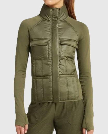 Zella Hybrid Green Puffer Jacket
