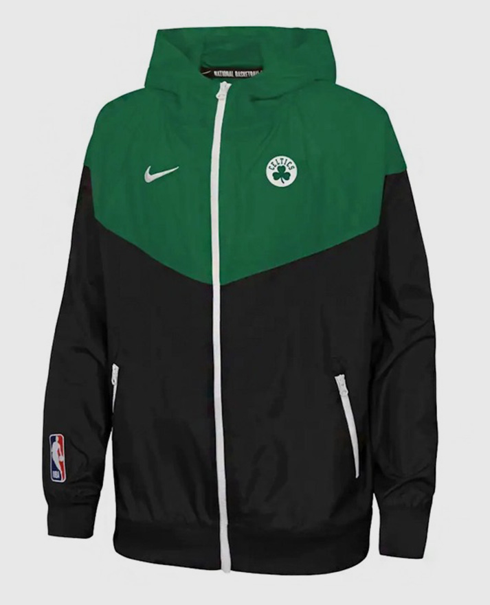 NBA Boston Celtics Black & Green Hooded Jacket