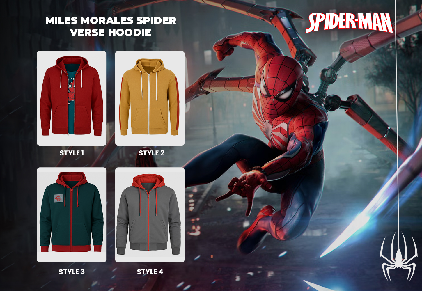 Miles Morales Spider Verse Hoodie