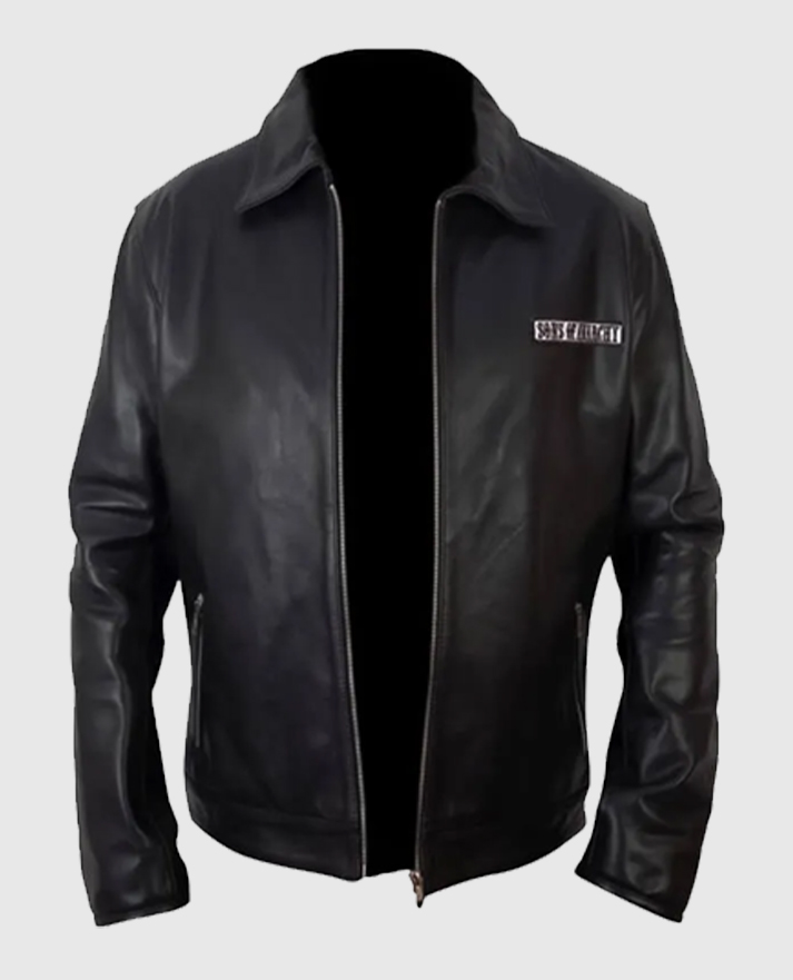 Sons Of Anarchy Black Biker Leather Jacket